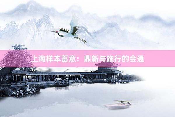 上海样本蓄意：鼎新与施行的会通